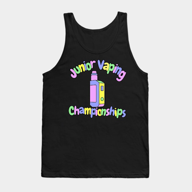 Junior vaping championships gen z satire meme joke Tank Top by Captain-Jackson